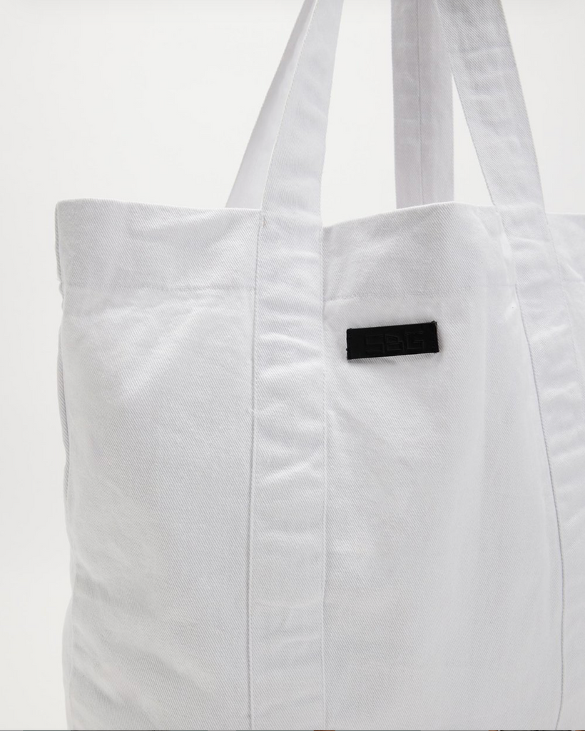 SPHENE - Denim Tote Bag - White