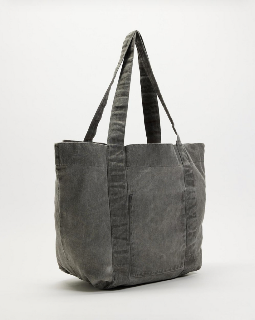 WEEKSITE - Denim Tote Bag - Dark Grey Pigment
