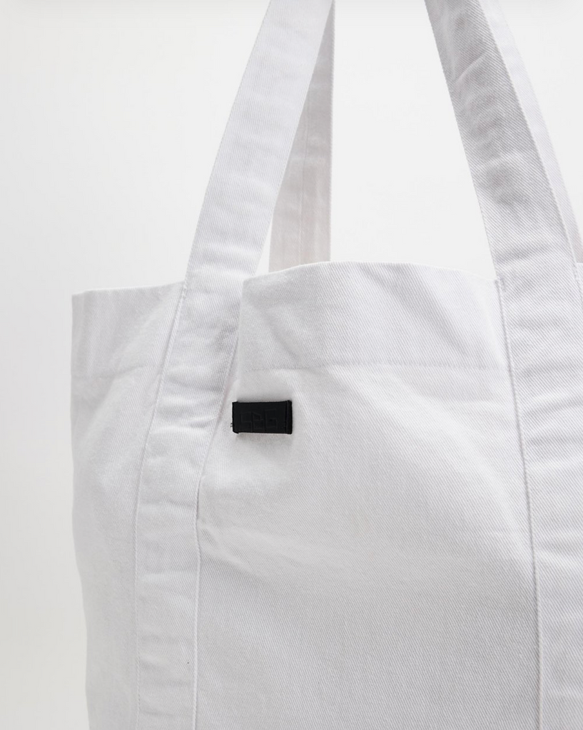 WEEKSITE - Denim Tote Bag - White
