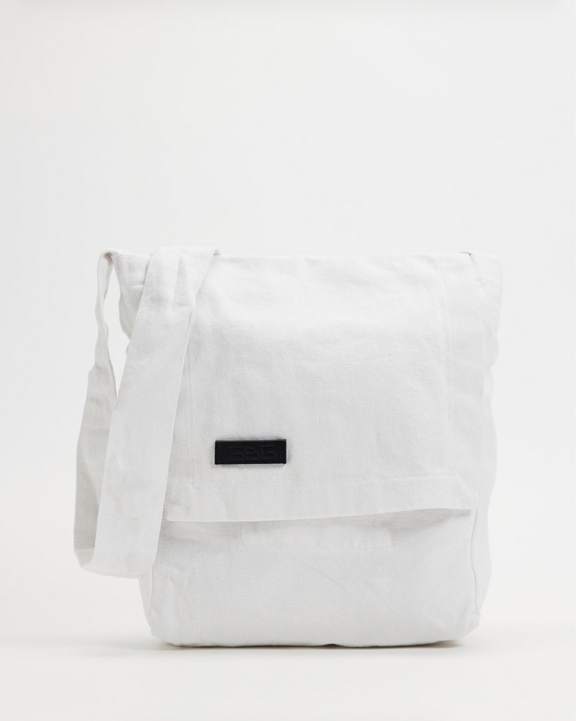 FLUORSPAR - Denim Shoulder Bag - White