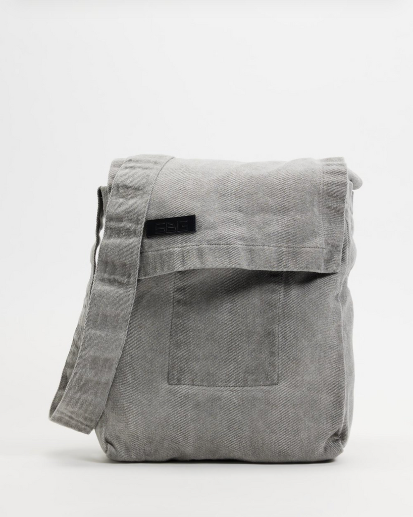 FLUORSPAR - Denim Shoulder Bag - Dark Grey Pigment