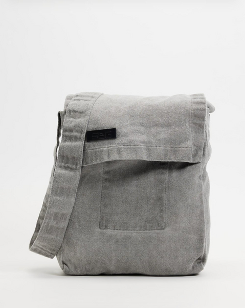 FLUORSPAR - Denim Shoulder Bag - Dark Grey Pigment