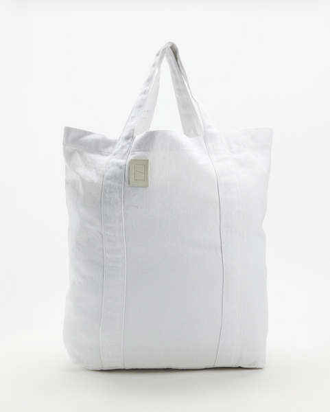 KOSMOCHLOR - Denim Tote Bag - White