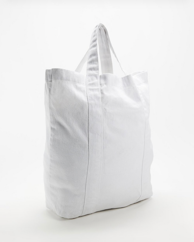 KOSMOCHLOR - Denim Tote Bag - White