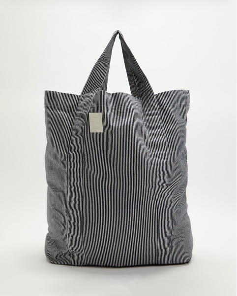 KOSMOCHLOR - Denim Tote Bag - Indigo Stripe
