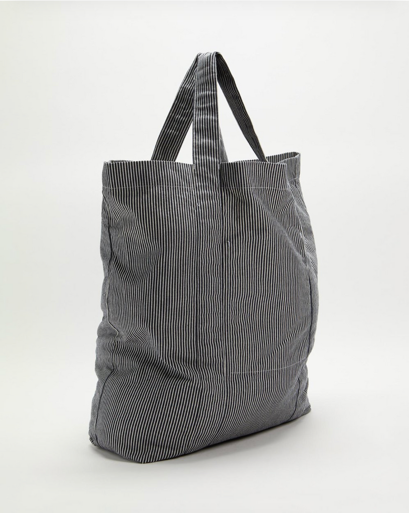 KOSMOCHLOR - Denim Tote Bag - Indigo Stripe