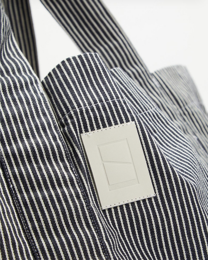 KOSMOCHLOR - Denim Tote Bag - Indigo Stripe