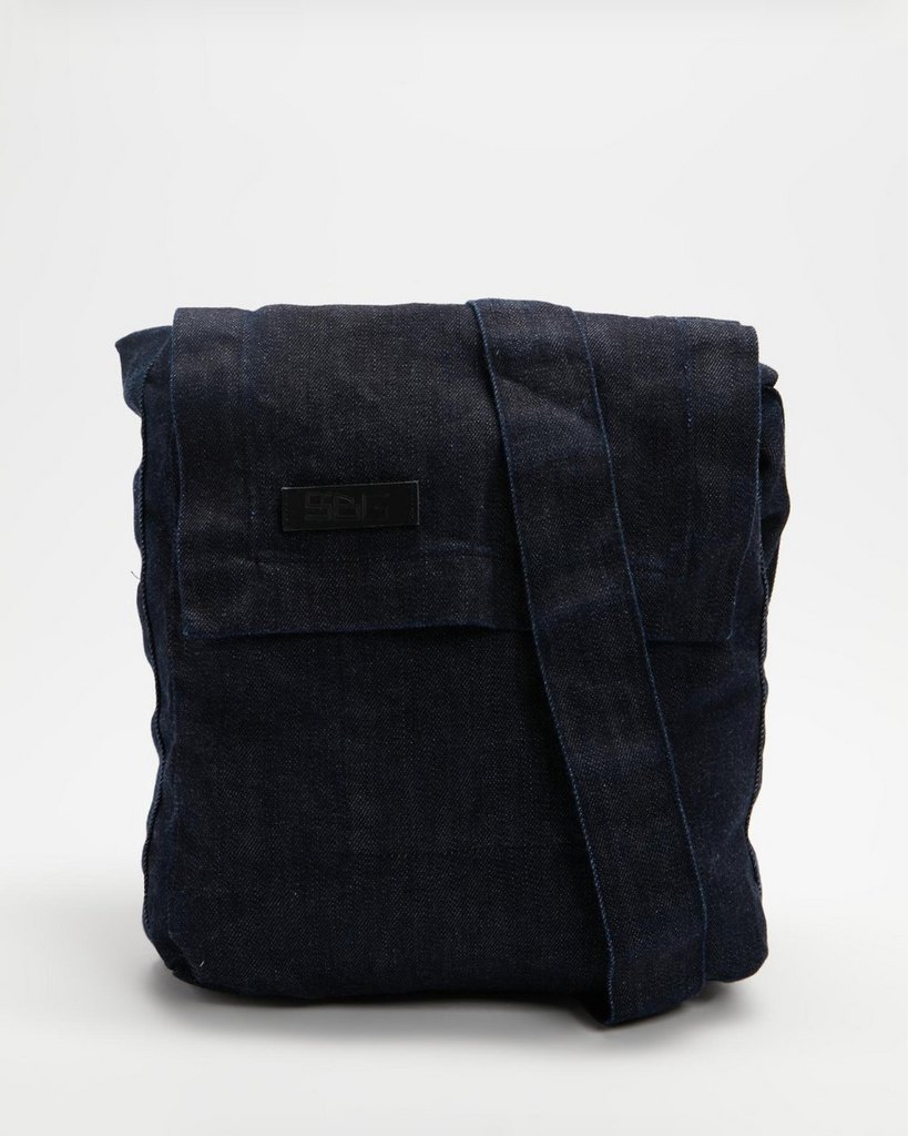 FLUORSPAR - Denim Shoulder Bag - Raw Indigo