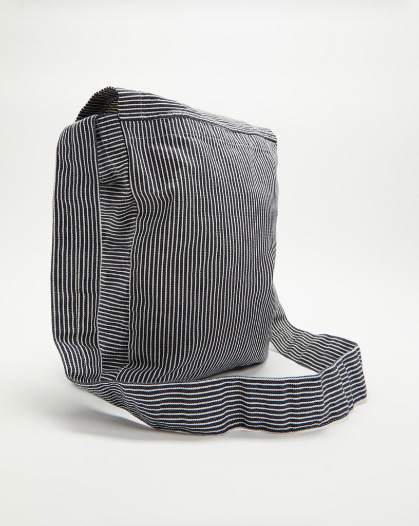 FLUORSPAR - Denim Shoulder Bag - Indigo Stripe