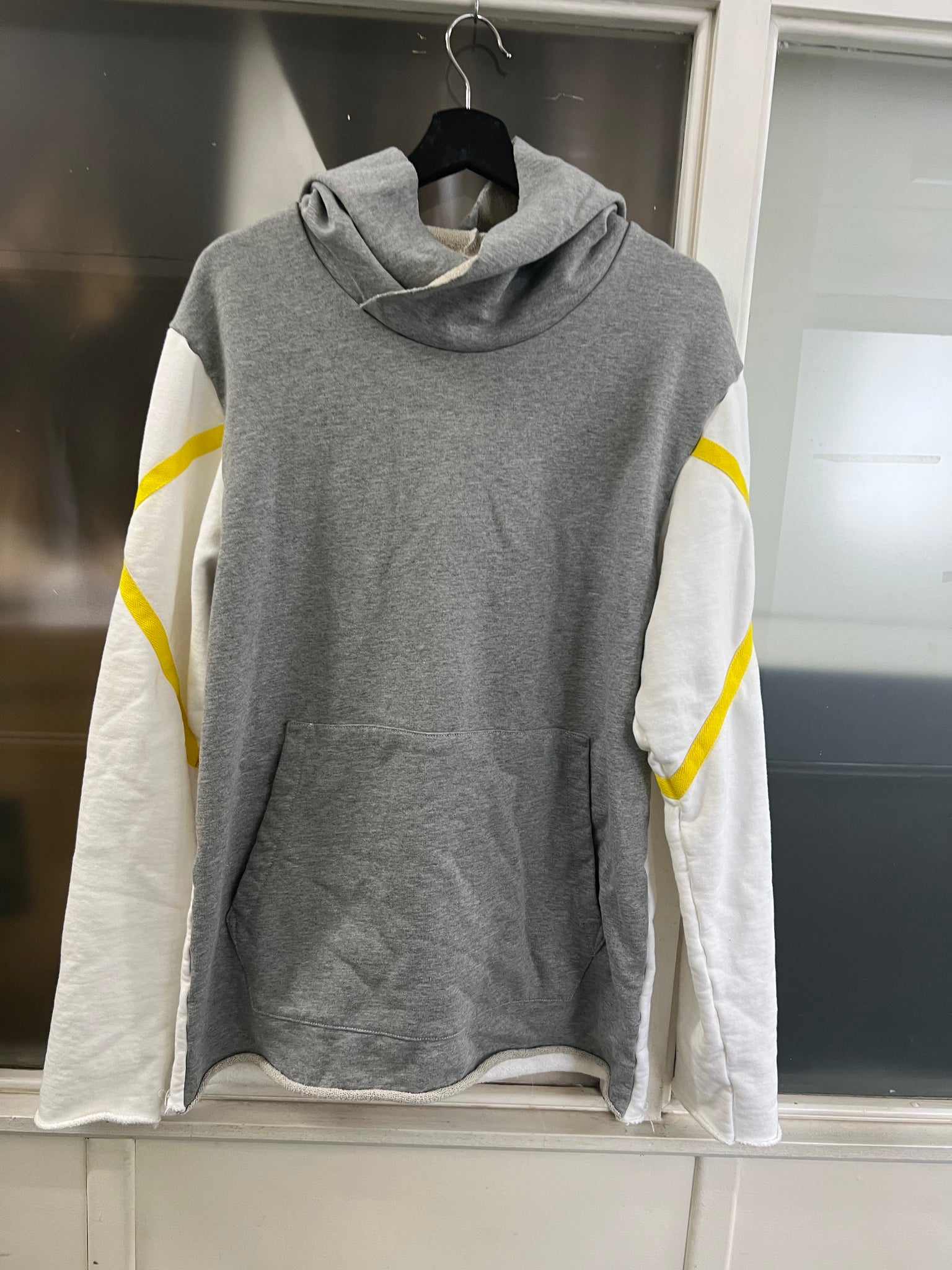 Off white grey and 2025 yellow hoodie