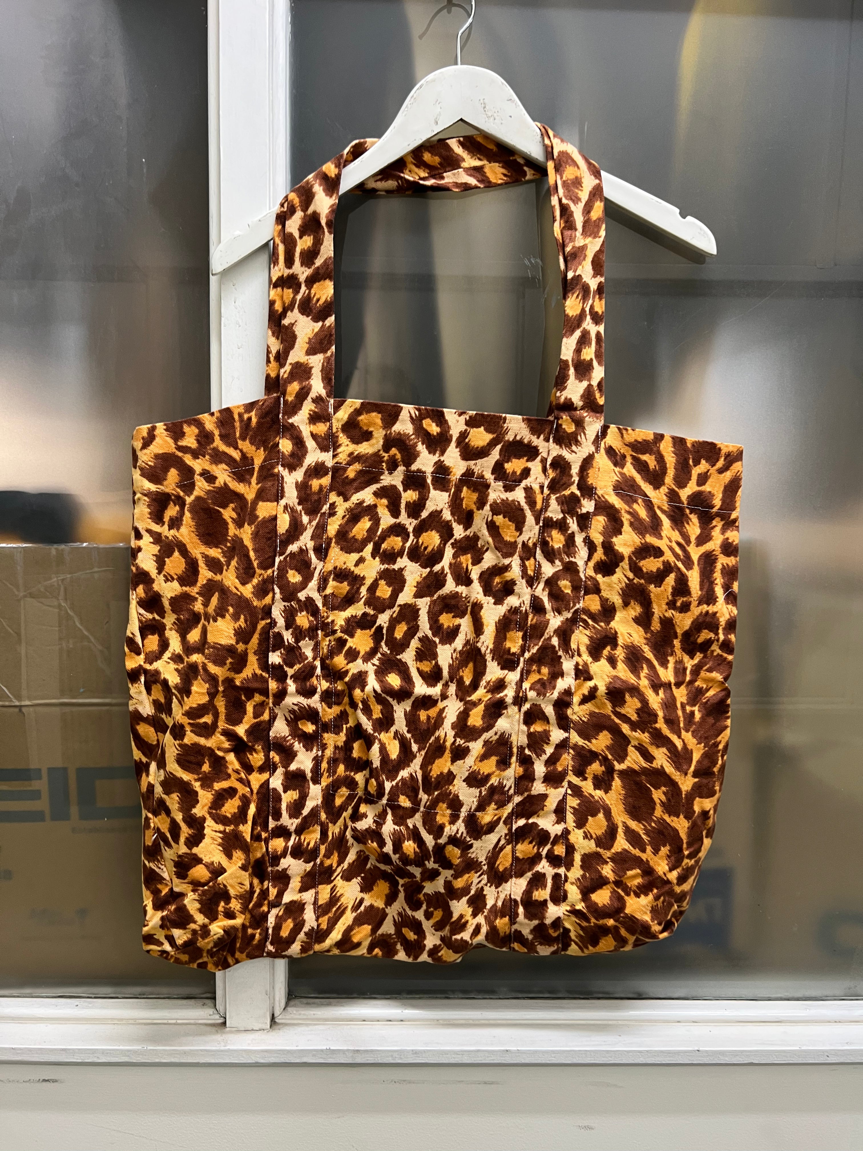 Leopard canvas 2025 tote bag
